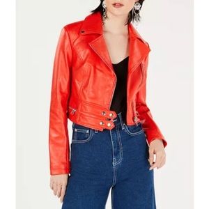 Bar III Cropped-Faux-Leather Moto Joy Sz XXL Plus